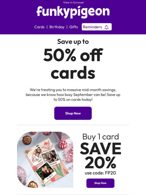 🤑 Save 50% on cards! 🤑