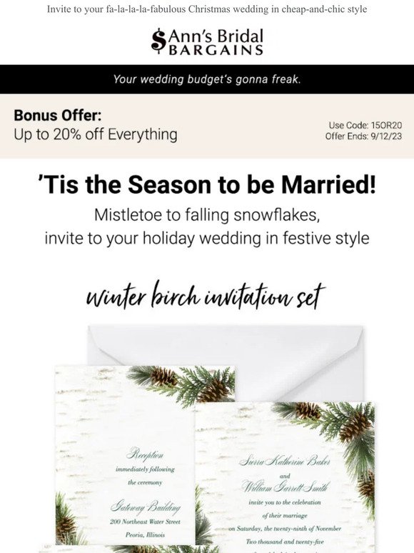 Holiday Wedding? 'Tis the Season to be Married!