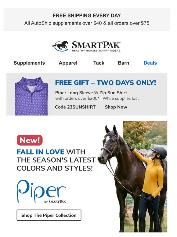 Smartpak equine fresh fall looks from piper milled