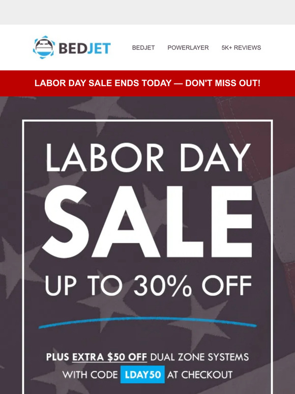🗣️ FINAL HOURS for Labor Day savings!