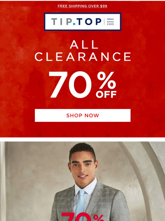70% Off All Clearance!