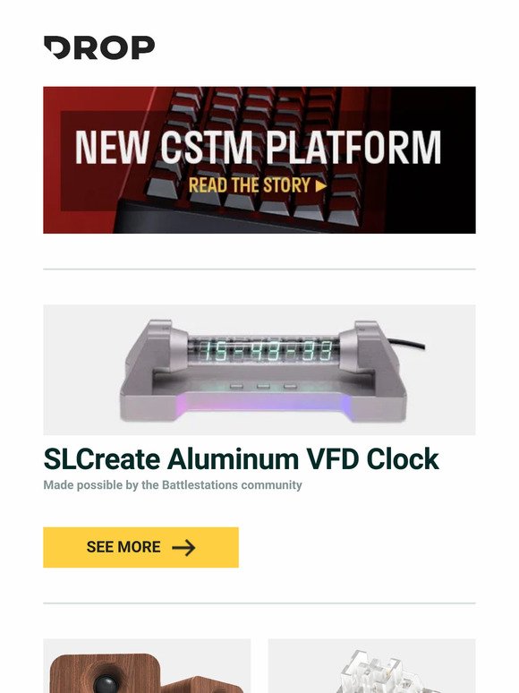 SLCreate Aluminum VFD Clock, Kanto YU4 Powered Speakers, Megalodon PC Switch and Macropad and more...