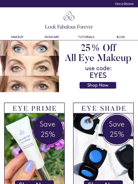 25% Off All Eye Makeup