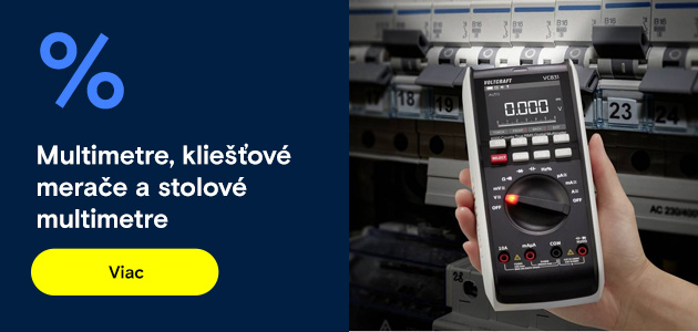 Multimetre, kliešťové merače a stolové multimetre %