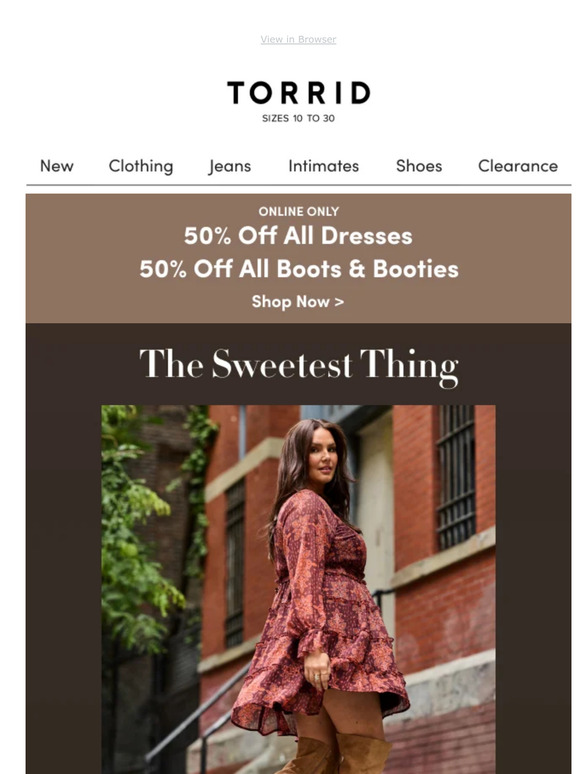 Don't miss the Semi-Annual Clearance Sale happening in-store now at @Torrid  in the #Streets of Brentwood take an extra 50% off…