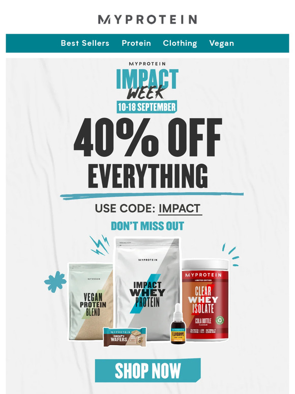 Impact Week is here! 40% off everything 💰🛍️💥