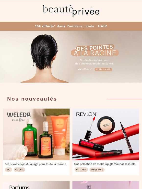 Weleda, Revlon, Cerruti : découvrez nos nouvelles ventes ✨