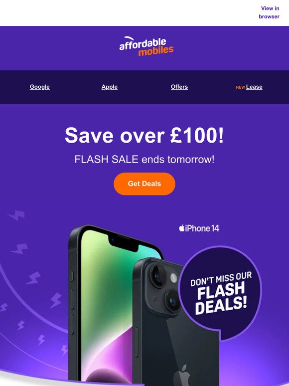 Save over £100 on top mobiles,