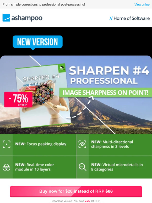 Perfect sharpness for your photos in seconds - SHARPEN #4 professional