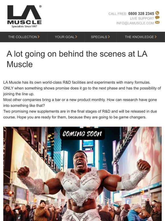 News, info & offers from LA Muscle