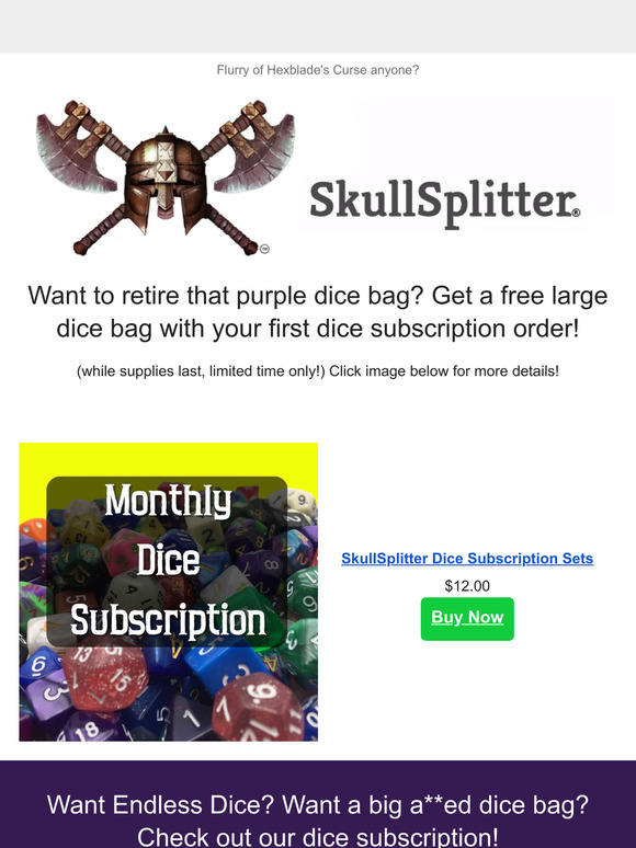 Giff 5e — SkullSplitter Dice