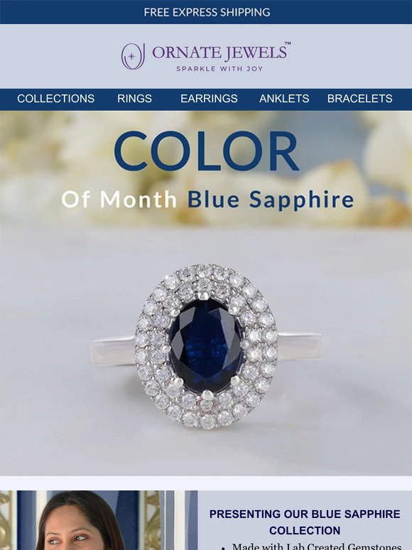 Discover the Elegance of September: Blue Sapphire Spotlight💎