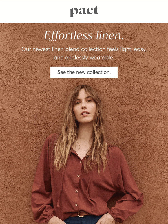 This just in: Linen blends. 🌾