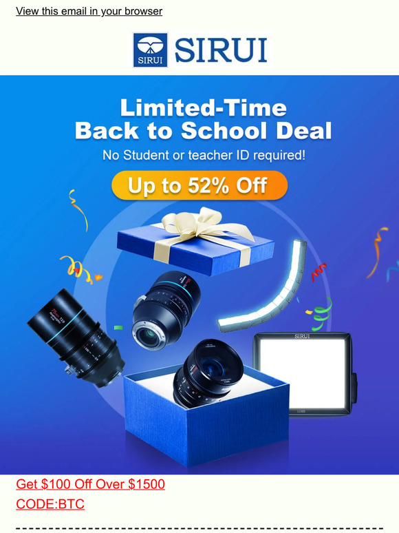 👉Explore SIRUI's Back to School Offer