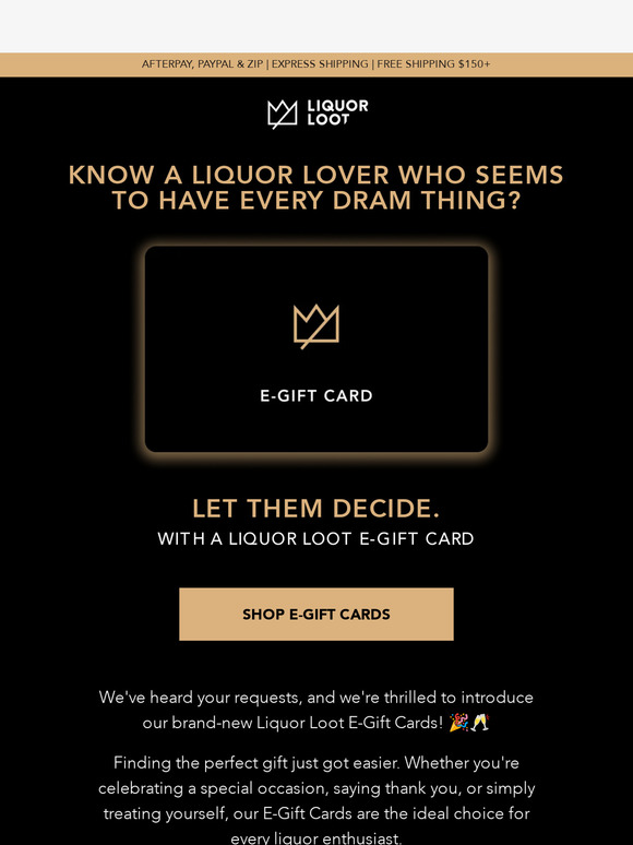 Liquor Loot Liquor Loot eGift Cards are here! 🎉 Milled