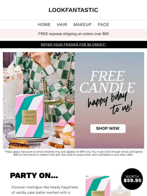FREE Full-Size Glasshouse Candle* 😱