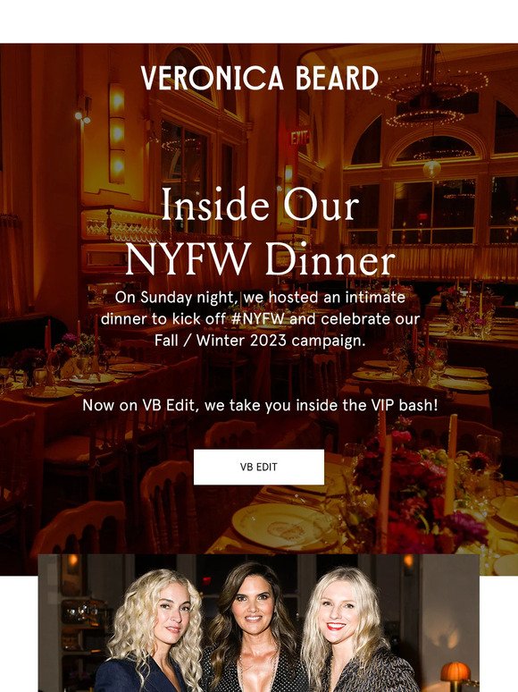 Inside our NYFW Dinner