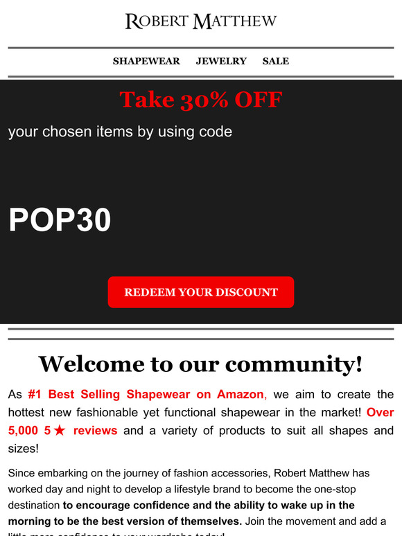 —, 30% sitewide discount code for your summer body 🕶️ ☀️