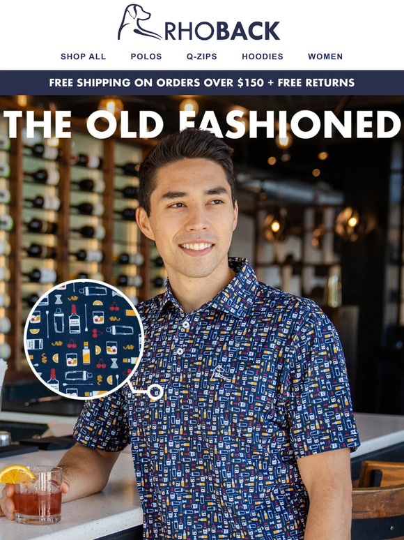 Rhoback Just In The Old Fashioned & Wine Guy Polos Milled