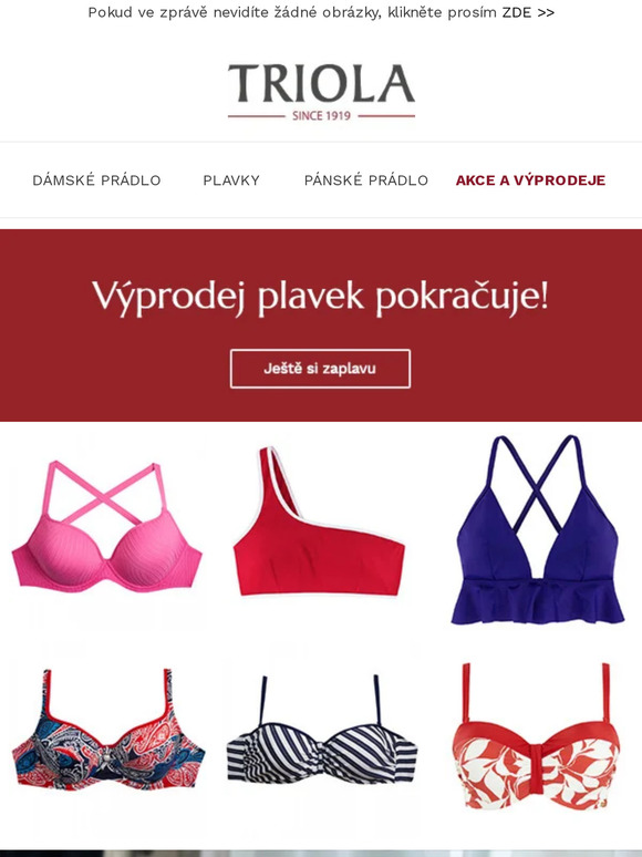 Podprsenky Triola od 899 Kč | Plavky Triola od 899 Kč