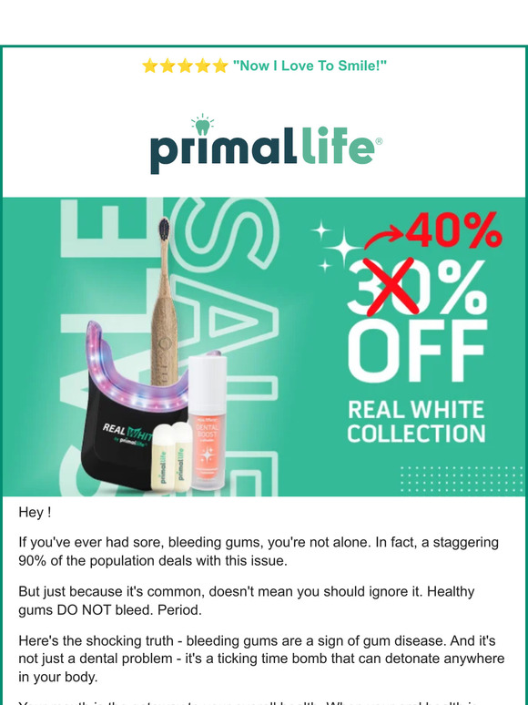 ⏰ Don't Miss Out! 40% Off Our Real White Collection Ends Today!