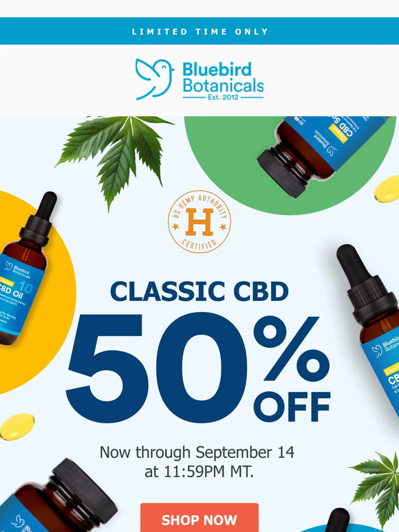 50% Off The CBD Classics 🌿