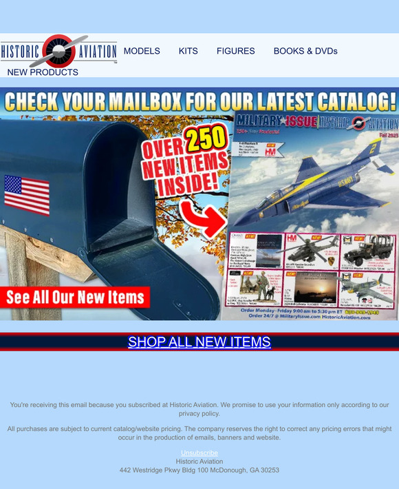 Check Your Mailbox for the Historic Aviation Fall Catalog
