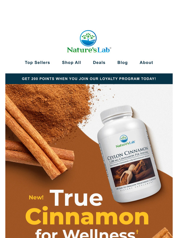 New! Introducing Ceylon Cinnamon 1,200 mg