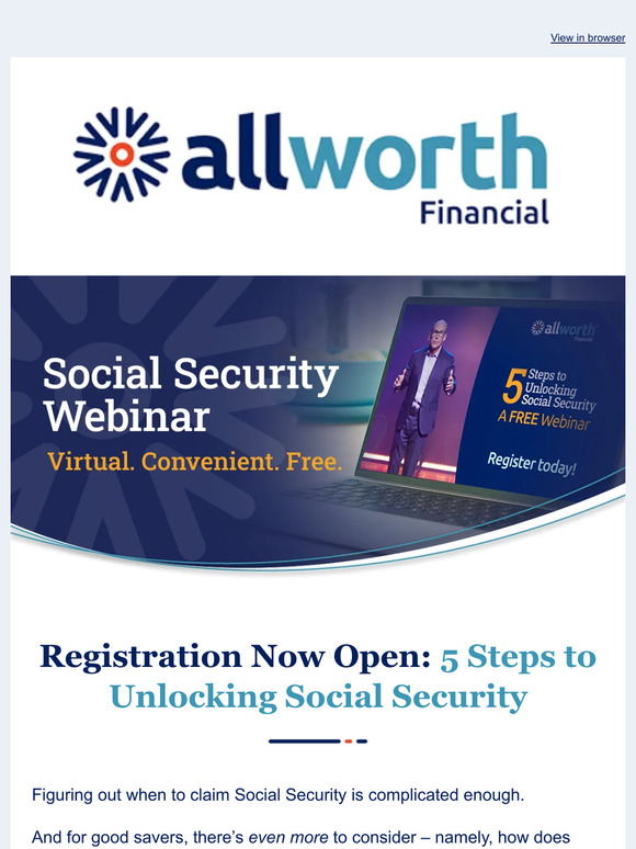 You’re invited: Social Security webinars