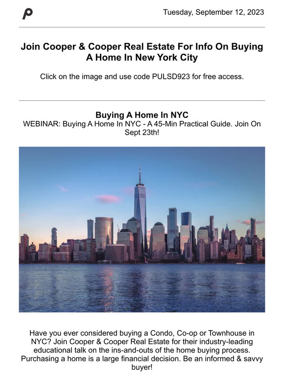 WEBINAR: You're Invited! Buying A Home In NYC - A 45-Min Practical Guide. Join On September 23rd!