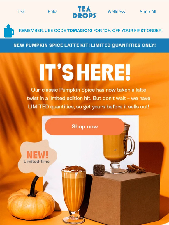 Tea Drops Get Ready for Fall with Our New PSL Kit 🎃 Milled