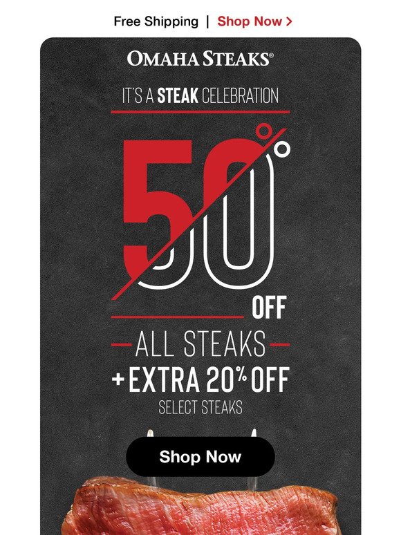 Steaktember is 🔥: 50% OFF & an EXTRA 20% off!