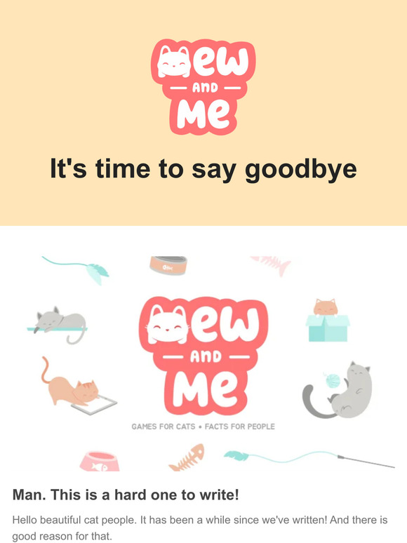 [ACTION REQUESTED] Mew and Me email list ending