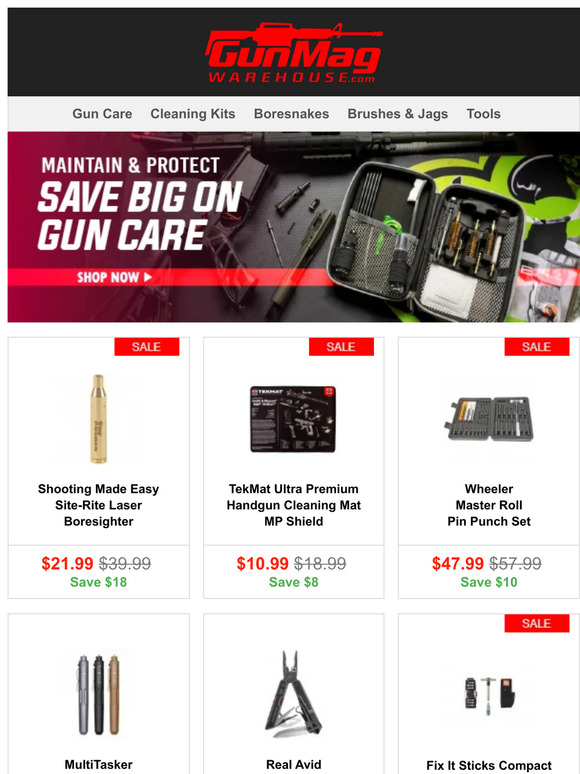 Keep Your Firearms Well Maintained With These Deals | Shooting Made Easy Laser Boresighter for $22