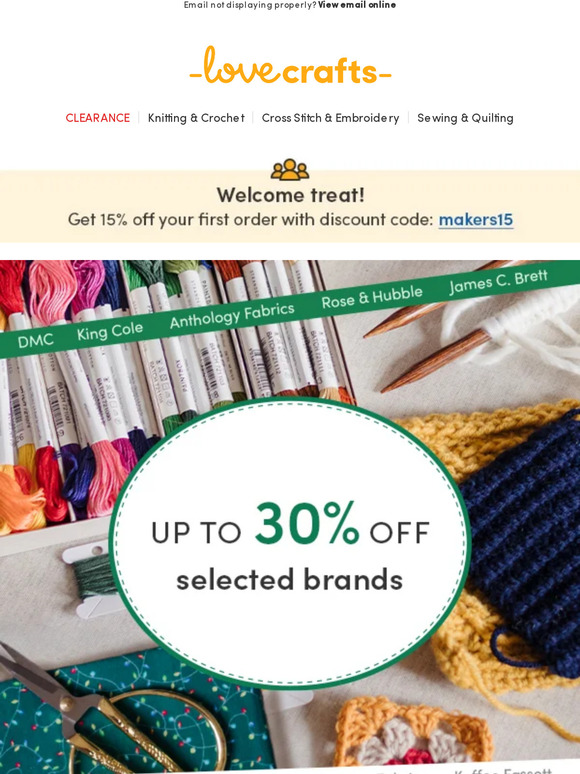 NEW offer - up to 30% off selected brands!