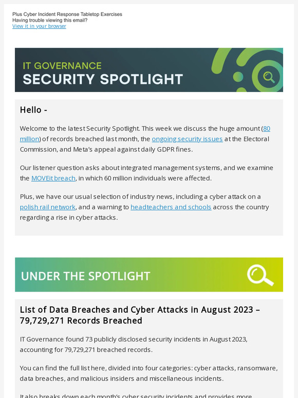 Itgovernance: List Of Data Breaches And Cyber Attacks In August 2023 ...