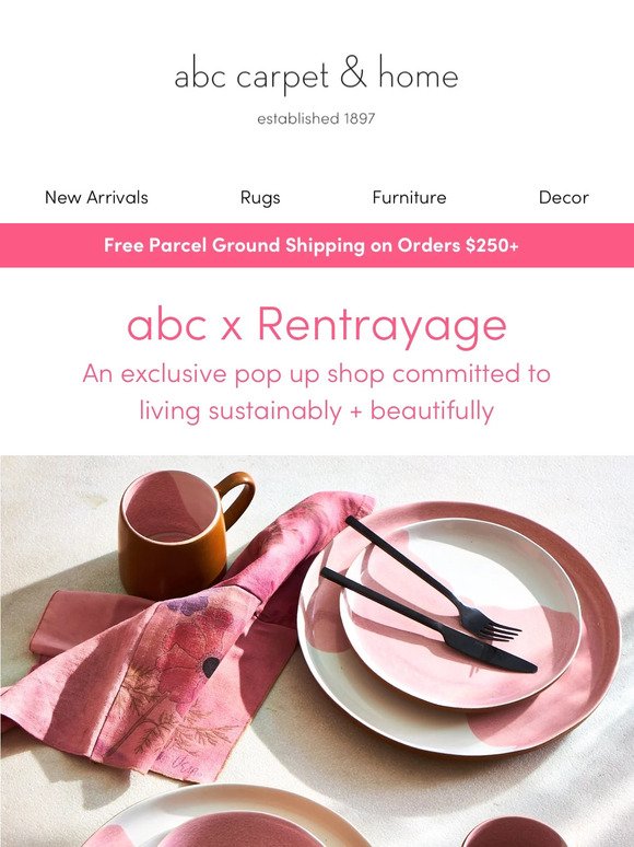 Explore abc x Rentrayage's Pop Up Shop