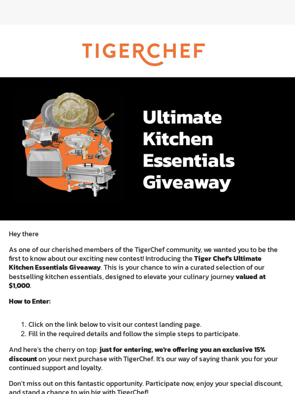 Enter & Win with Tiger Chef! 🍳