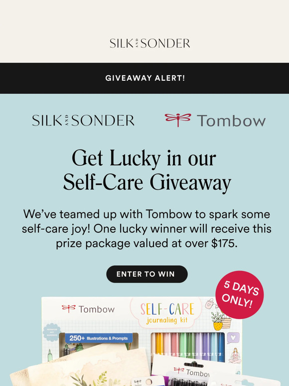 Silk and Sonder, Inc. Giveaway Alert! Tombow & Silk + Sonder🎉 Milled