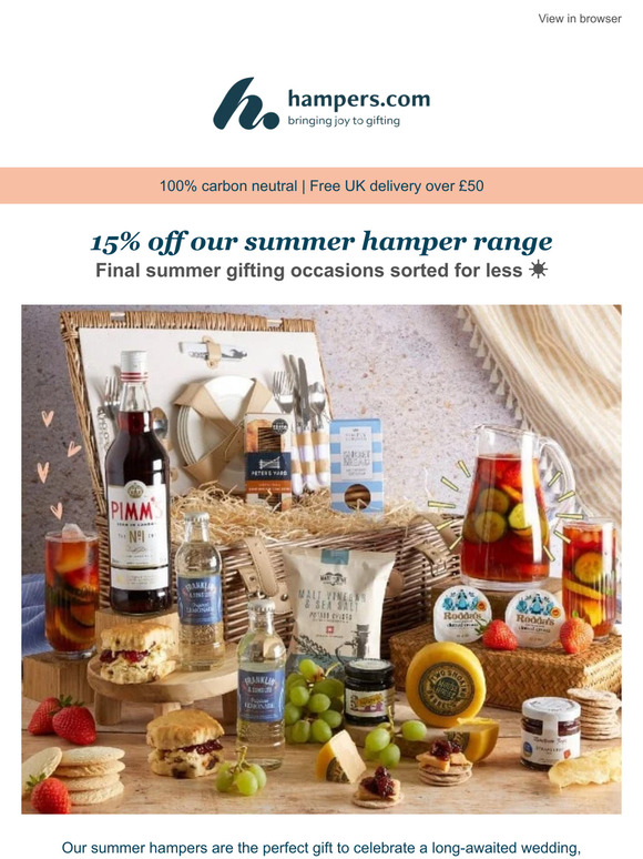 15% off end-of-summer gifts ☀