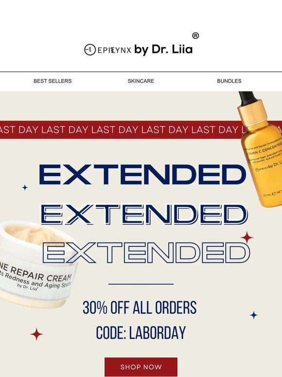 Extended Sale... only a few hours left to shop