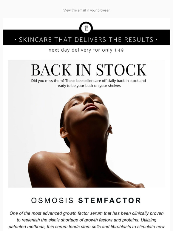 IT'S BACK: Osmosis StemFactor Growth Factor Serum 🥰