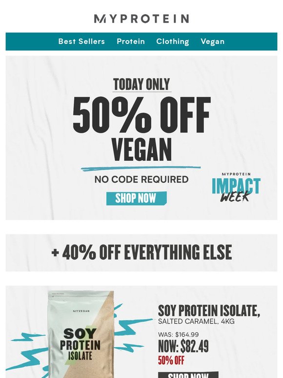 50% off vegan | Today only!