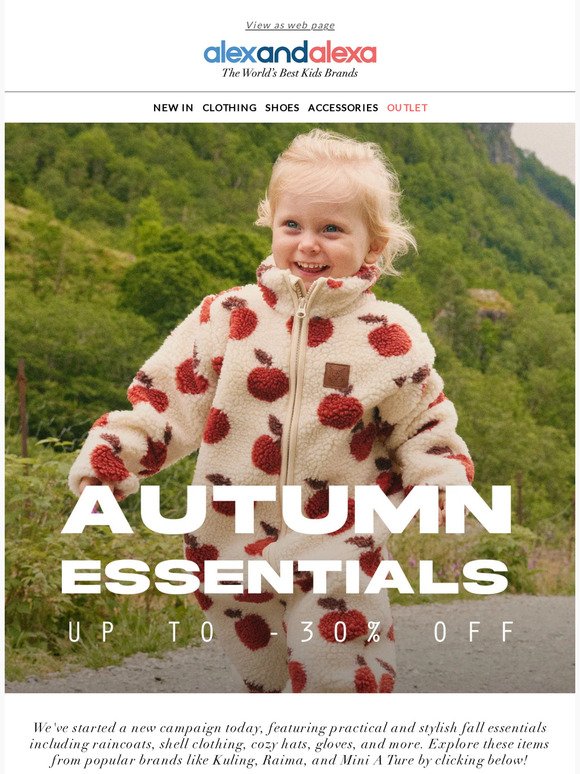 Up to 30% on autumn essentials 💥
