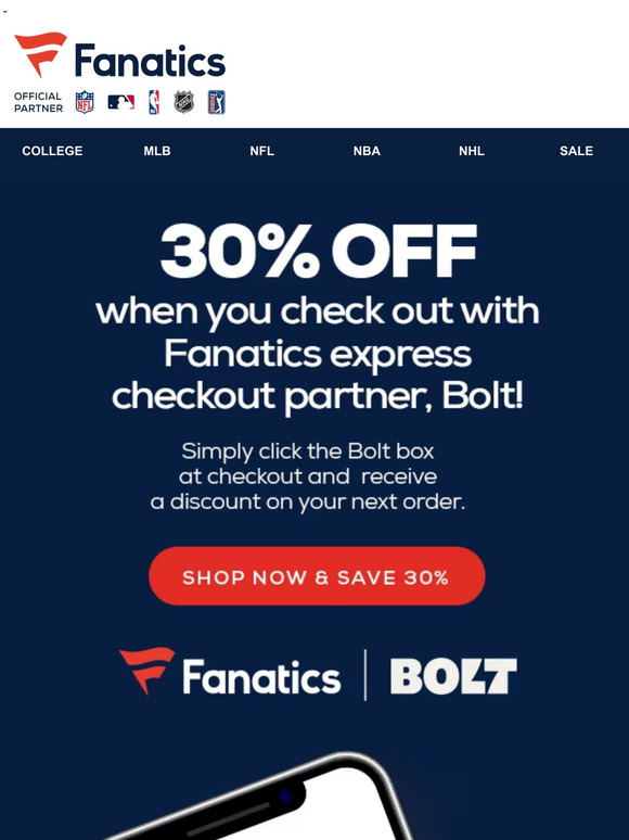 Checkout Using Bolt --> Get 30% Off