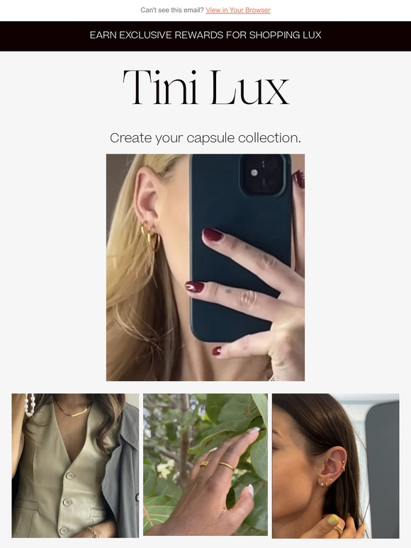 Tini Lux Create your capsule jewelry collection Milled