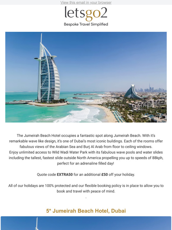 Save up to 35% at Jumeirah Beach Hotel