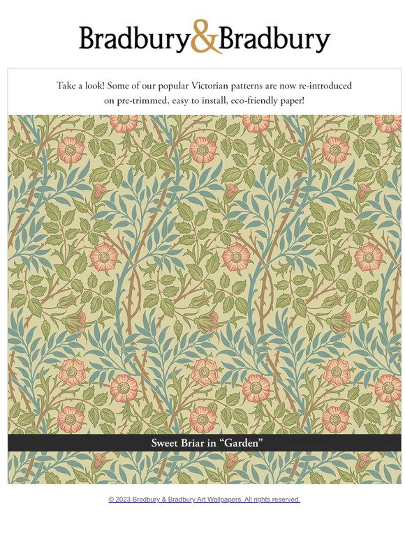 New! Easy to install Victorian wallpapers