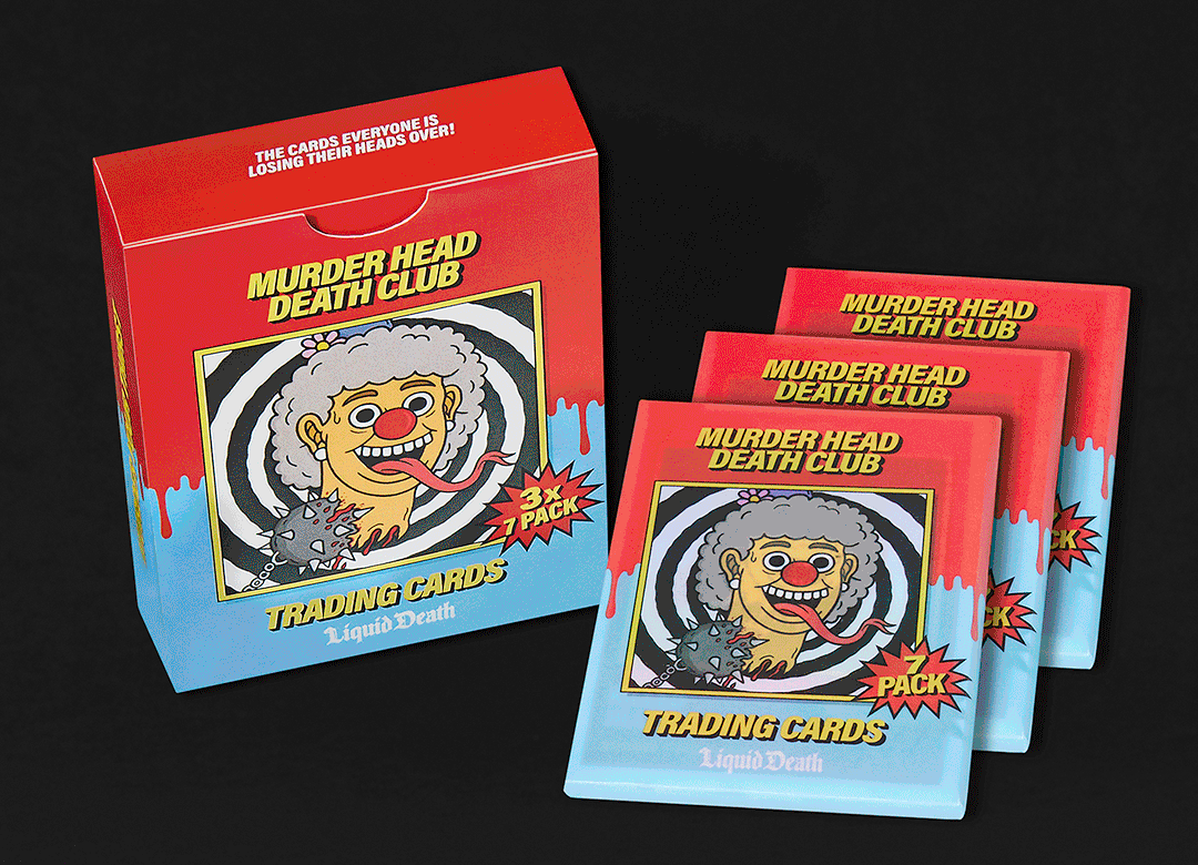 Liquid Death Murder Head Death Club Trading Cards Milled