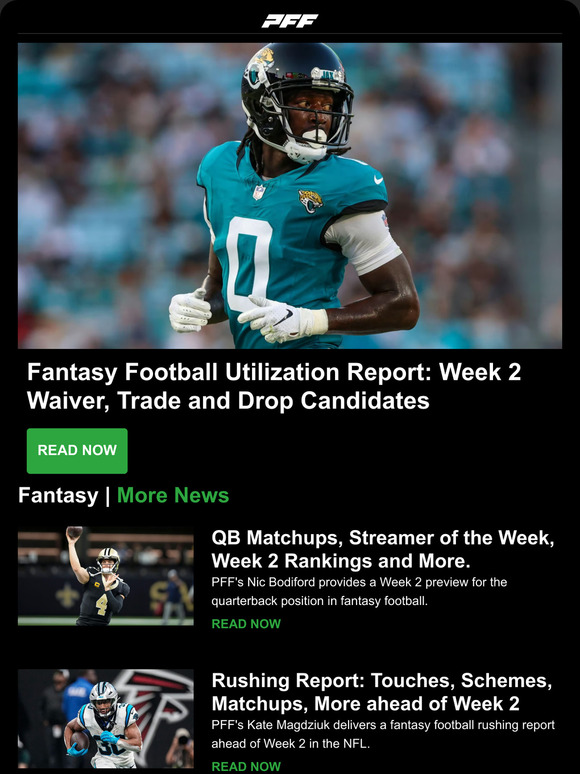 NFL Week 3 Power Rankings, Free Agent Impact, Fantasy QB Matchups - Pro  Football Focus